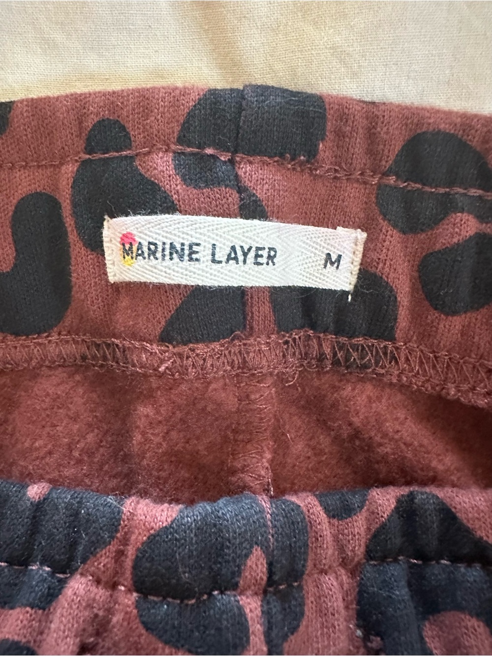 Marine Layer Brown and Black Leopard Print Joggers - Picture 3 of 5